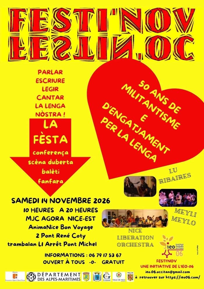 Affiche, Festi'Nov Festi'Oc 50 ans de l'IEO