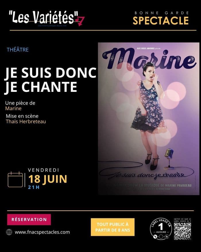 Affiche, Je suis donc je chante - Marine