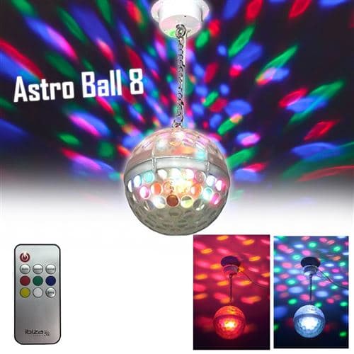 Ibiza Light RGBWA double effet Astro-ball8 avec télécommande