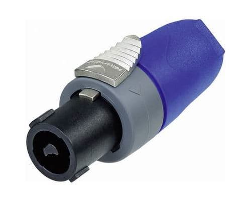 Neutrik Fiche haut-parleur mâle, droit NL2FX Nombre de pôles (num): 2 noir, bleu