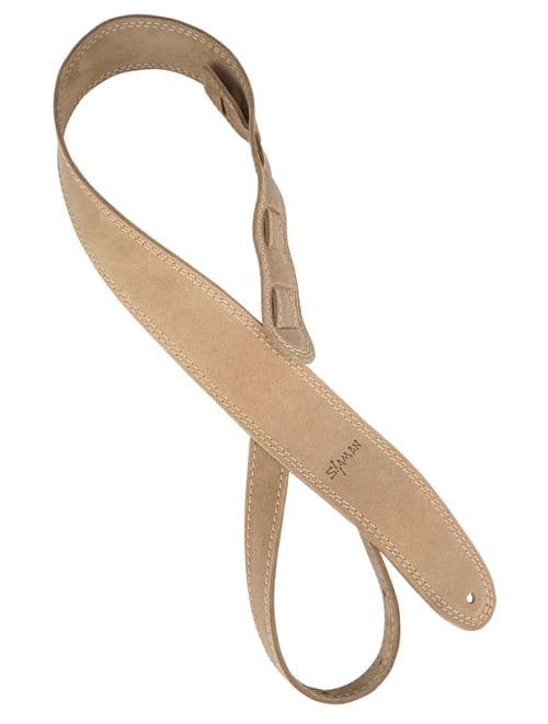 Shaman Standard 02 courroie en cuir brun clair, couture blanche lisse