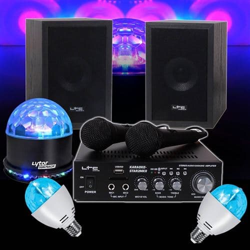 Ibiza Sound Karaoké 2x50W STAR2MKII + SUNMAGIC RVB + Diams + Kolor