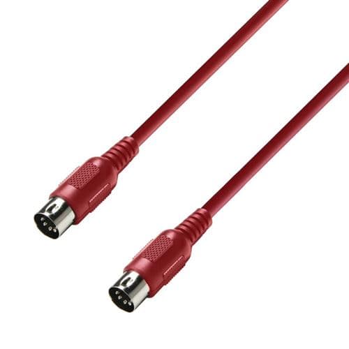 Adam Hall K3MIDI0075RED Câble MIDI rouge
