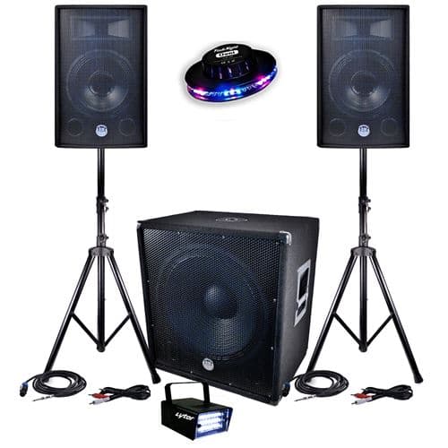 BM Sonic Sono BMS-1812 2400W SUB Ledstrobe LytOr + Effet OVNI UFO