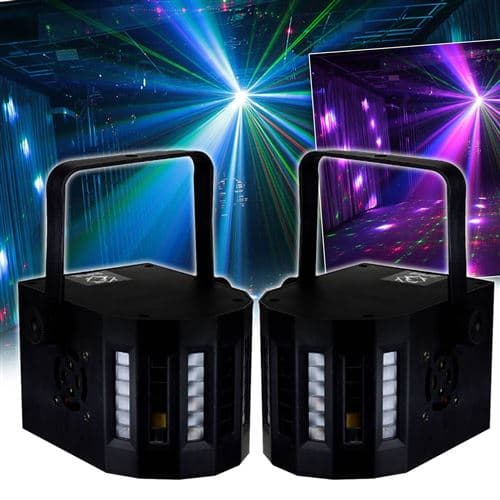 KOOL STAR jeux de lumières 2 MINI DERBY Kolor Zirkus 80 faisceaux lumineux Koolstar EFFET LIGHT à 6 LED RVB