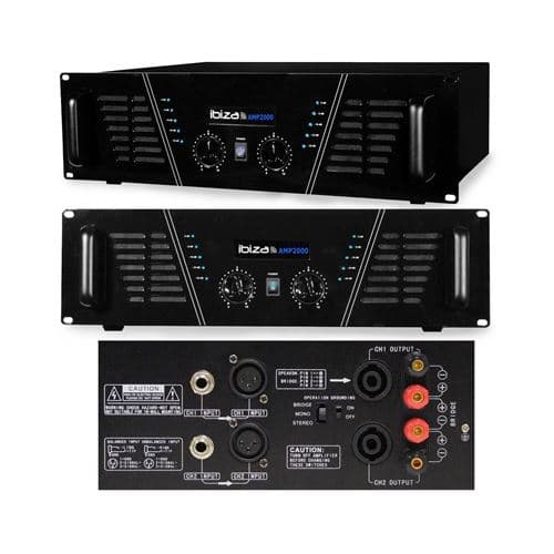 Ibiza Sound Amplificateur de sonorisation 2 x 1500W AMP2000