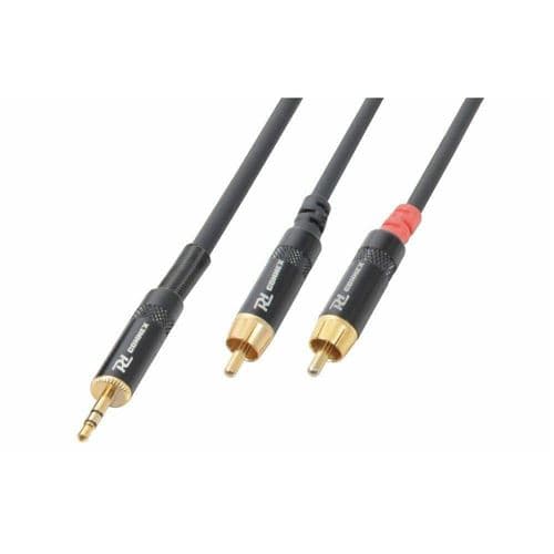 Power Dynamics PD Connex Câble Audio Cordon Jack 3,5 Mâle Stéréo/2x RCA