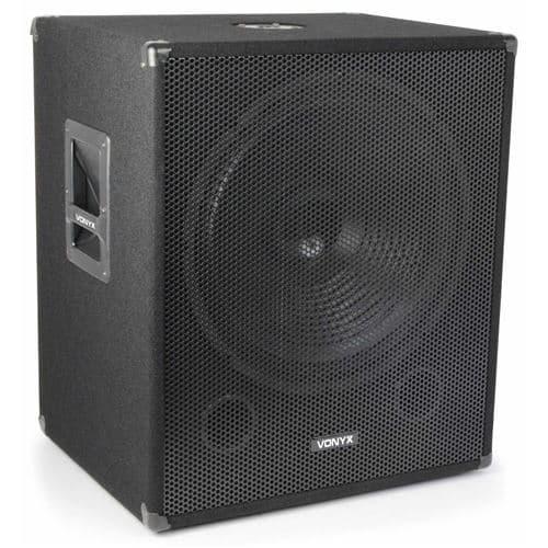 Skytec Occasion Vonyx Smwba18 Caisson De Basse 1000w, Subwoofer Bi-amplifié 18''