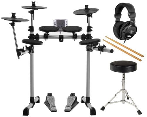 XDrum DD-400 Batterie Electronique Kit Complet avec Baguettes, Siège de Batterie et