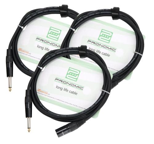 Pronomic Stage JMXM-2.5 câble audio mono jack /XLR 2,5m noir