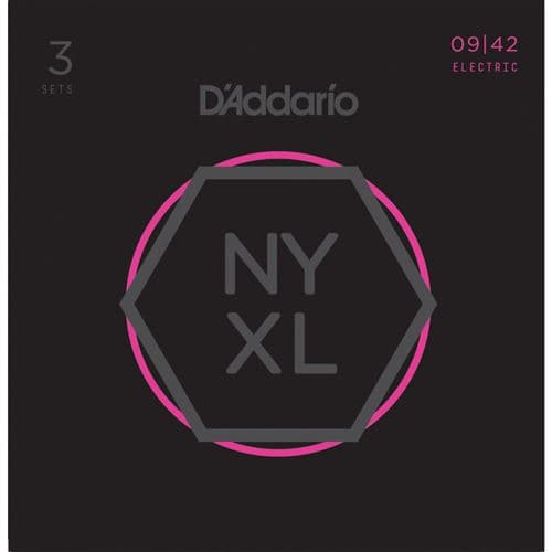 Daddario D Addario NYXL0942-3P, filet nickel, Super Light, 9-42 (3 jeux)