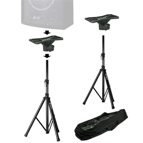 Vonyx Pieds D enceintes Avec Plateaux Pack Complet