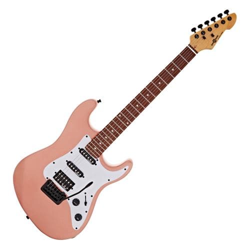 Gear4Music la Select Guitare électrique HSS + accessoires, rose