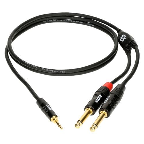 KLOTZ Y mini-Jack TRS / 2x Jacks mâles TS, 6m Câbles En Y