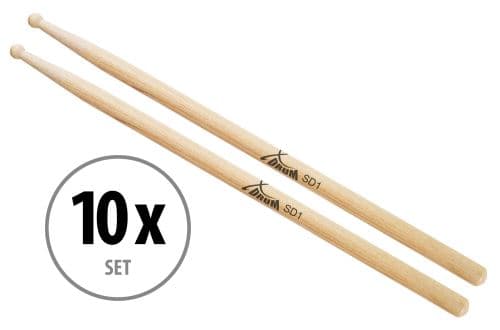 XDrum Paires SD1 Baguettes en Bois de Hickory