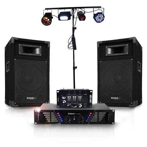 Ibiza Sound sonorisation DISCO DJ300 et lumière à LEDs complet DJLIGHT90