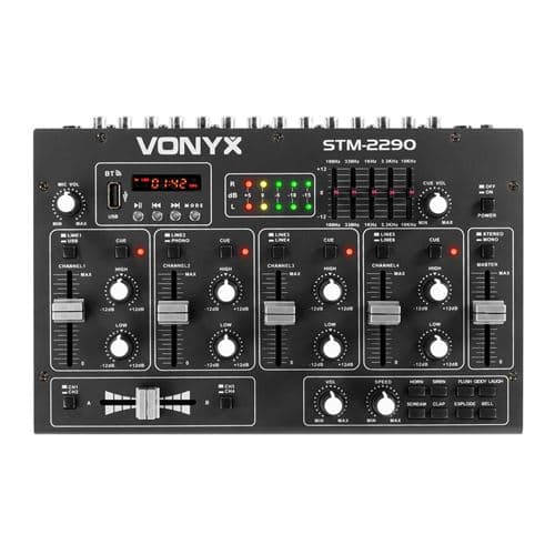 Vonyx STM2290 canaux, Entrée USB, technologie Bluetooth, 8 effets sons individuels