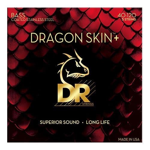 Dr Strings 40-120 Dragon Skin+ Coated 5-string Light Cordes guitares basses 5