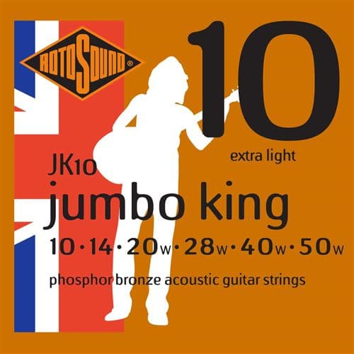 Rotosound JK10 Jumbo King Phosphor Bronze Extra Light 10-50
