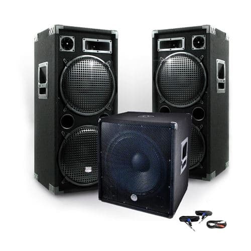 Ibiza Sound SONO complet BMX-18215 3200W Caisson bi-amplifié + PACK DIAMS + DERBY