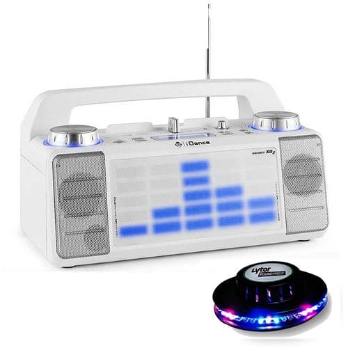 iDance XD2 50W à LEDs bleu AUX/FM/USB/FADER/MIXER/BT + 2 Roundmagic