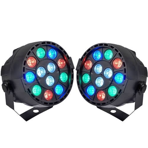 Ibiza Light Projecteurs A LED Pack Light 2 PAR Mini RGBW
