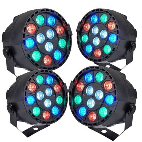 Ibiza Light Projecteurs A LED Pack Light 4 PAR Mini RGBW