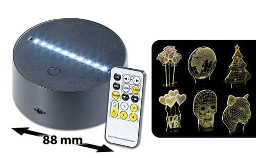 Lunartec Socle lumineux décoratif à LED pour motifs 3D interchangeables LS-7.3D
