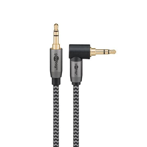 Goobay 90° gold nylon tressé 1