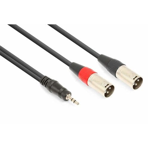 Vonyx Cordon 2x XLR Mâle/Jack 3,5 Stéréo