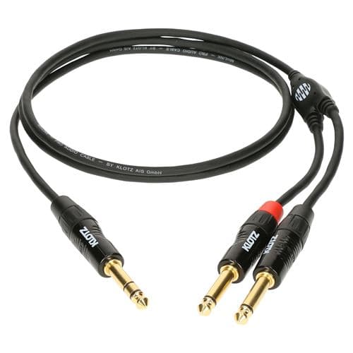 KLOTZ Y Jack mâle TRS / 2x Jacks mâles TS, 6m Câbles En Y