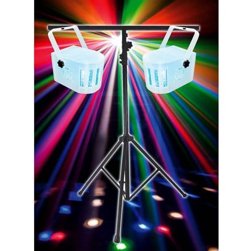 Varytec LIGHT 2 Effets DERBY 4 LEDs RGBW + Portique