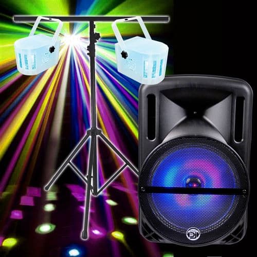 Varytec Fiesta Djoon 500W + 2 Effets DERBY LEDs RGBW + Portique