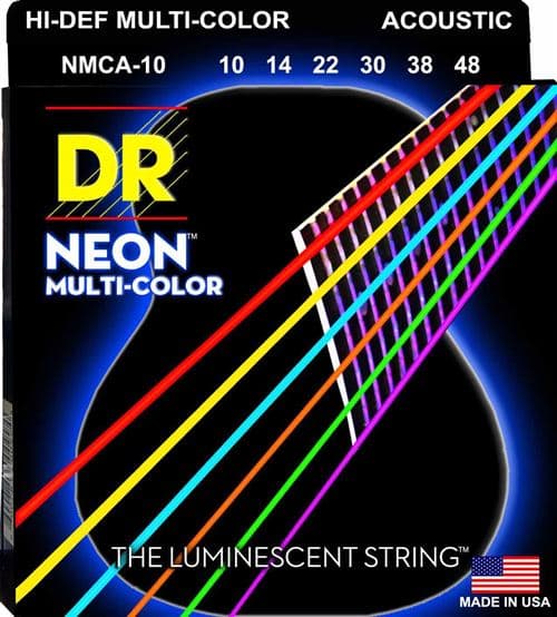 Dr Strings NMCA-10 Neon MULTI-color HI-def 10-48