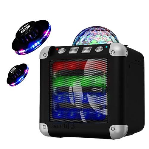 iDance CUBE MINI 3 à LEDs RGB RMS + 2 Effets OVNI UFO