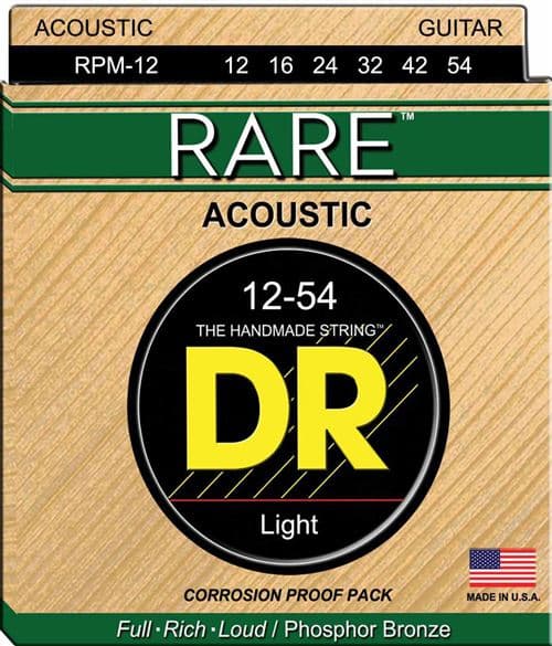 Dr Strings RPM-12 Rare Phosphor Bronze Light 12-54