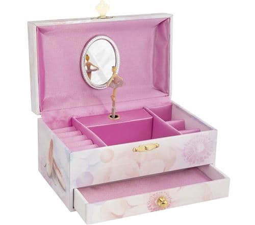 Goki boite à musique / boîte à bijoux ballerine 19 cm rose
