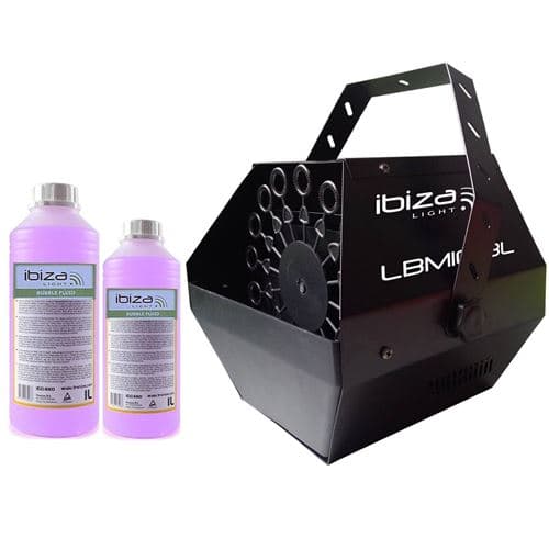 Ibiza Light Noir grand débit LBM-10 pour mariages, soirées, Dj, avec 2L de liquide
