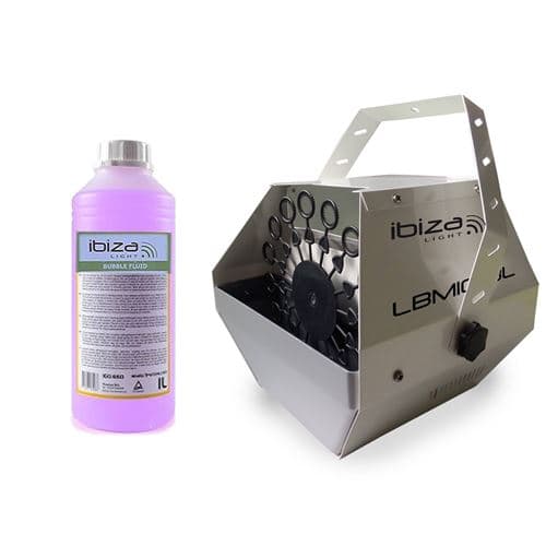 Ibiza Light Silver grand débit LBM-10 pour mariages, soirées, Dj, avec 1L de liquide