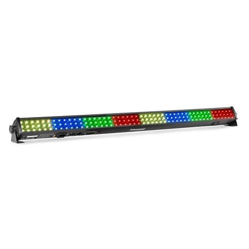 BEAMZ LCB144 Barre LED RGB 144 LEDs Modes DMX ou autonome, 8 sections contrôlables, fonction maître/esclave, affichage