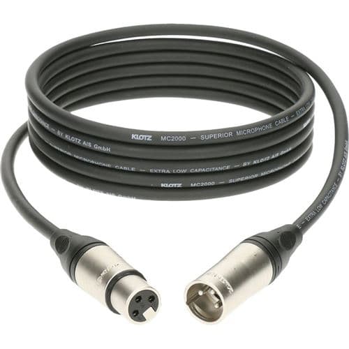 KLOTZ M2 Mic Cable Noir 5M XLR 3P. Femelle Male Câbles pour