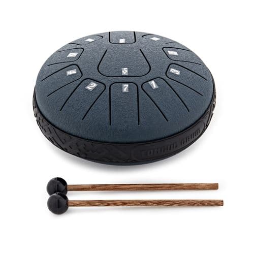 Gear4Music Life Tambour à Langues 6" 11 Notes, Ré Majeur, Bleu Marine