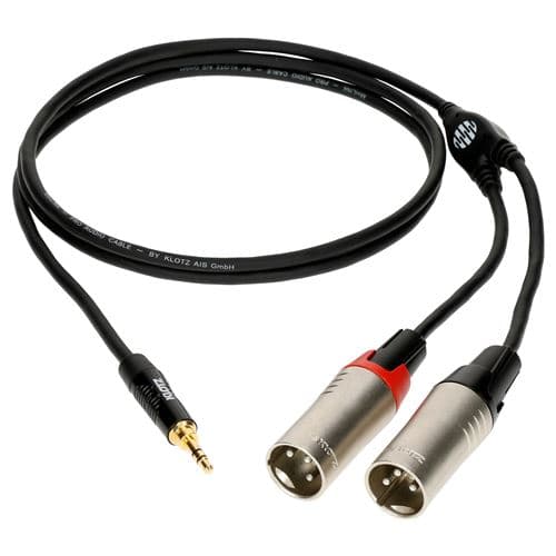 KLOTZ Y mini-Jack mâle TRS / 2x XLR mâles, 3m Câbles En Y