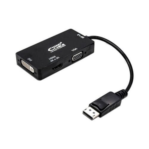 Nanocable DisplayPort vers VGA/DVI/HDMI 3 en 1 10.16.3301-BK Noir