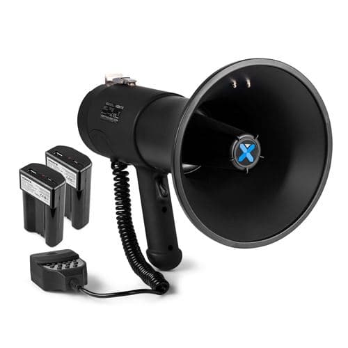Vonyx MEG075 Pack Mégaphone avec 2x Batteries Rechargeables MRB12