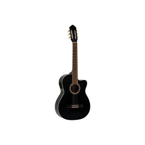 DIMAVERY Cn-600e guitare classique, schwarz
