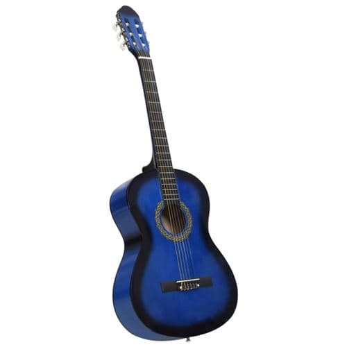 VIDAXL Guitare classique pour débutants Bleu 4 4 39 Tilleul