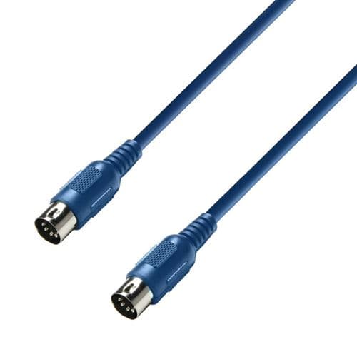 Adam Hall K3MIDI0300BLU Câble MIDI bleu