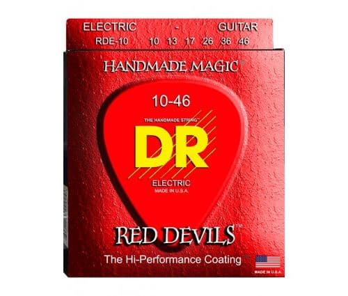 Dr RDE-10 Red Devils RED, jeu guitare électrique, Medium 10-46