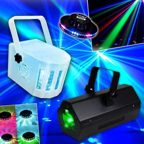Lytor jeux de lumière 3 effets ovni ufo 48 leds + 1 derby rgb + 1 gobo flower